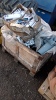 Pallet of plastic pipe fittings/ gutter brackets