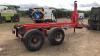 BIGAB 8-12 twin axle hook loader trailer c/w hydraulic brakes (s/n 102283) - 3