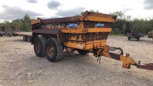 2004 CHIEFTAIN 12t twin axle dump trailer c/w sprung drawbar, hydraulic tail gate & hydraulic brakes (s/n DT14770)