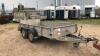 IFOR WILLIAMS 2.7t twin axle plant trailer c/w hydraulic fold down ramp, spare wheel, temporary lights (s/n 60491982)