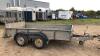 IFOR WILLIAMS 2.7t twin axle plant trailer c/w hydraulic fold down ramp, spare wheel, temporary lights (s/n 60491982) - 2