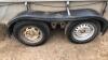 IFOR WILLIAMS 2.7t twin axle plant trailer c/w hydraulic fold down ramp, spare wheel, temporary lights (s/n 60491982) - 12