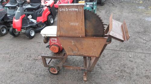 Saw bench c/w HONDA engine