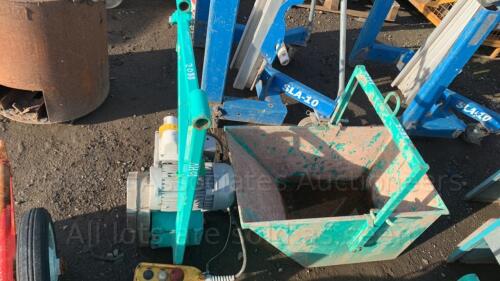 IMER ET200 scaffold winch c/w skip