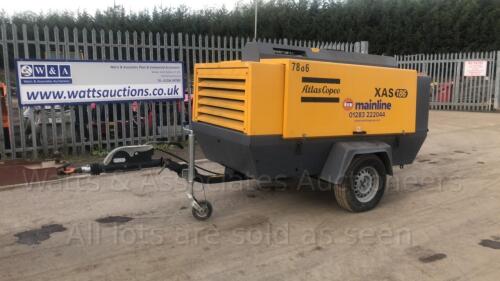 2013 ATLAS COPCO XAS186 fast tow compressor (7886)(s/n 314566) (RMA)