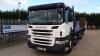 2012 SCANIA P-SRS L-CLASS 8x2 plant wagon with rear steer lift axle, hyd flip ramps, winch & remote (SK12 MWL) (MoT 31st July 2023)(V5, MoT & work file in office) (All hour and odometer readings are unverified and unwarranted) - 3