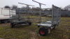 4-wheeled galvanised pipe carrier trailer - 3