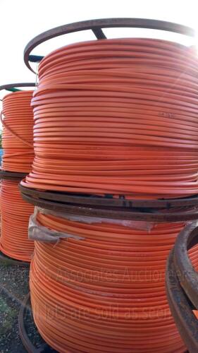 2 x drums of 3 way 14/10mm fibre optic cable ducting