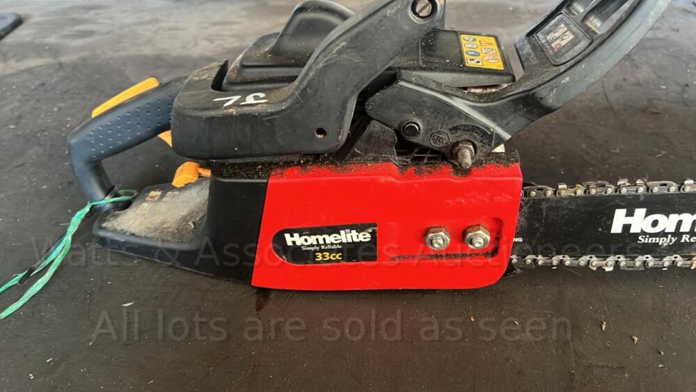 HOMELITE HCS3335 petrol chainsaw Day 3 Carlton Timed Sale