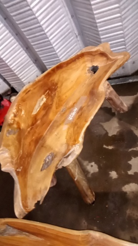 Driftwood bench