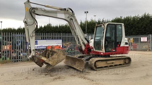 2015 TAKEUCHI TB290 rubber tracked excavator (s/n 190200293) with 3 buckets, blade, piped & Q/hitch (All hour and odometer readings are unverified and unwarranted)