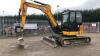 2016 JCB 85Z Groundworker rubber tracked excavator (s/n TG2249417) with bucket, blade, piped & Q/hitch (All hour and odometer readings are unverified and unwarranted)