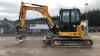 2016 JCB 85Z Groundworker rubber tracked excavator (s/n TG2249417) with bucket, blade, piped & Q/hitch (All hour and odometer readings are unverified and unwarranted) - 2