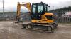 2016 JCB 85Z Groundworker rubber tracked excavator (s/n TG2249417) with bucket, blade, piped & Q/hitch (All hour and odometer readings are unverified and unwarranted) - 3