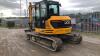 2016 JCB 85Z Groundworker rubber tracked excavator (s/n TG2249417) with bucket, blade, piped & Q/hitch (All hour and odometer readings are unverified and unwarranted) - 4