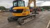 2016 JCB 85Z Groundworker rubber tracked excavator (s/n TG2249417) with bucket, blade, piped & Q/hitch (All hour and odometer readings are unverified and unwarranted) - 6