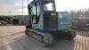 2005 KOBELCO SK80 rubber tracked excavator (s/n LF0901475) with bucket, blade,piped & Q/Hitch (All hour and odometer readings are unverified and unwarranted) - 4