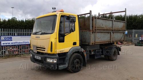 2006 IVECO EURO CARGO 150E21 4x2 hook loader 15t gross weight c/w 2 x skips (GN56 NGO) (MoT 30th November 2022) (V5, MoT & other history in office) (All hour and odometer readings are unverified and unwarranted)