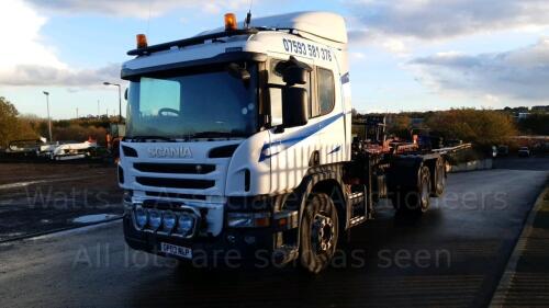 2005 SCANIA P420 with BOUGHTON hook loader & TEREX ATLAS 120.2E crane (CP03 NLP - Private plate, included)(Previously MV54 BHP)(V5 & control box in office) (All hour and odometer readings are unverified and unwarranted)