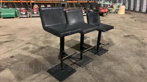 3 x adjustable bar stools