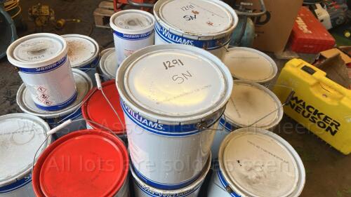 Pallet of fire protection paint