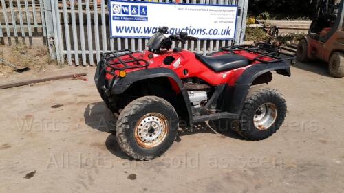 HONDA FOURTRAX TRX350 4wd petrol quad (YN07 KXG)