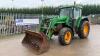 JOHN DEERE 6210 4x4 tractor, 2 spool valves, twin assister rams, F/R shuttle, c/w loader, bucket, joystick. (SN03 OSB) (All hour and odometer readings are unverified and unwarranted) - 2