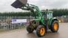 JOHN DEERE 6210 4x4 tractor, 2 spool valves, twin assister rams, F/R shuttle, c/w loader, bucket, joystick. (SN03 OSB) (All hour and odometer readings are unverified and unwarranted) - 32