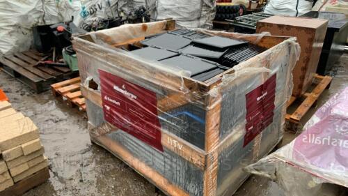 Crate of SANDTOFT BRITLOCK graphite slate & ridge tiles