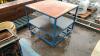 Metal wheeled work table