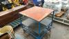 Metal wheeled work table - 2