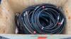 Box of 9 x sets of JCB hydraulic breaker hoses & couplings