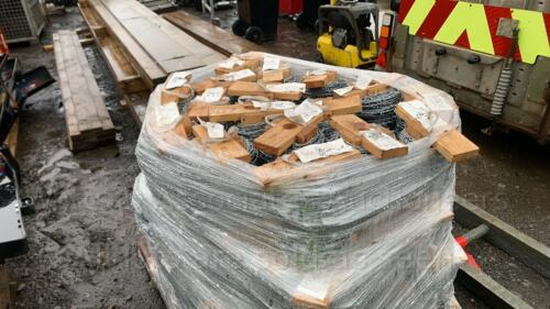 Pallet of barbed wire