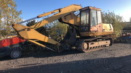 JCB 812 POWERSLIDE steel tracked excavator (s/n TW50212U764139N) with bucket & Q/Hitch