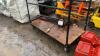 4 wheeled materials trolley & work light - 2