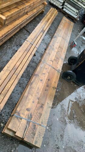 12 x wood lengths (11ft 9'' x 4'' x 1 1/2'')