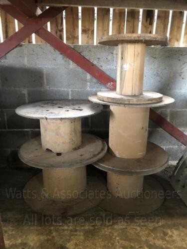 5 x timber cable reels