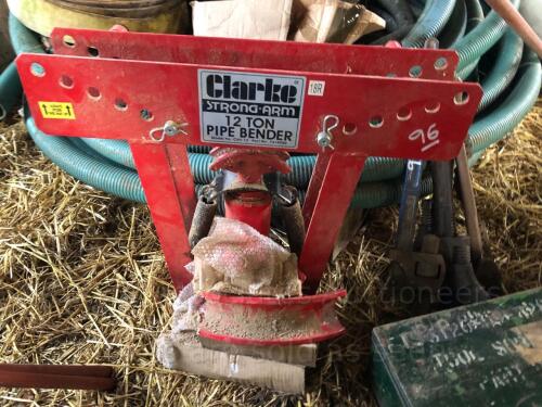 CLARK Strong Arm 12t pipe bender with formers