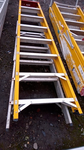 1 x electrician step ladder & 1 x aluminium step ladder