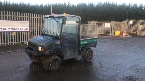 2011 KAWASAKI MULE 4010 4wd diesel utility vehicle c/w power steer, full cab & rear cage sides (FX11 CZD)(Only front page of V5 available - in office)