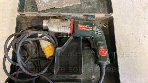 METABO 110v hammer drill c/w case