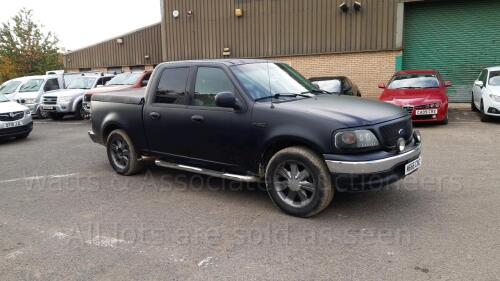 2000 FORD F.150 SUPER CREW lpg automatic pickup, full leather seats, rear cover, left hand drive (M666 CNC)(MoT 13th April 2023) (All hour and odometer readings are unverified and unwarranted)