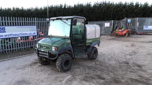 2014 KAWASAKI MULE 4010 4wd diesel utility vehicle c/w power steer, full cab, rear canopy, manual tip, spare wheel & lift kit (YX14 EYD)(V5 in office)