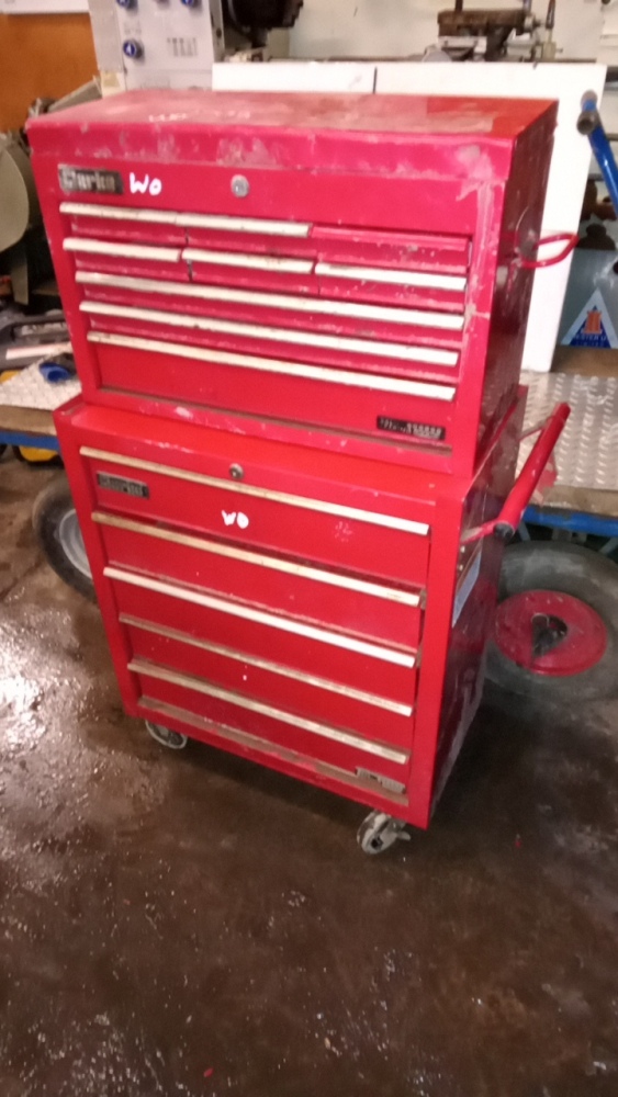 2 x CLARKE tool boxes (red) SMALL TOOLS WEDNESDAY 27TH JANUARY