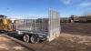 INDESPENSION 2.7t twin axle plant trailer with caged sides (3411662) - 11