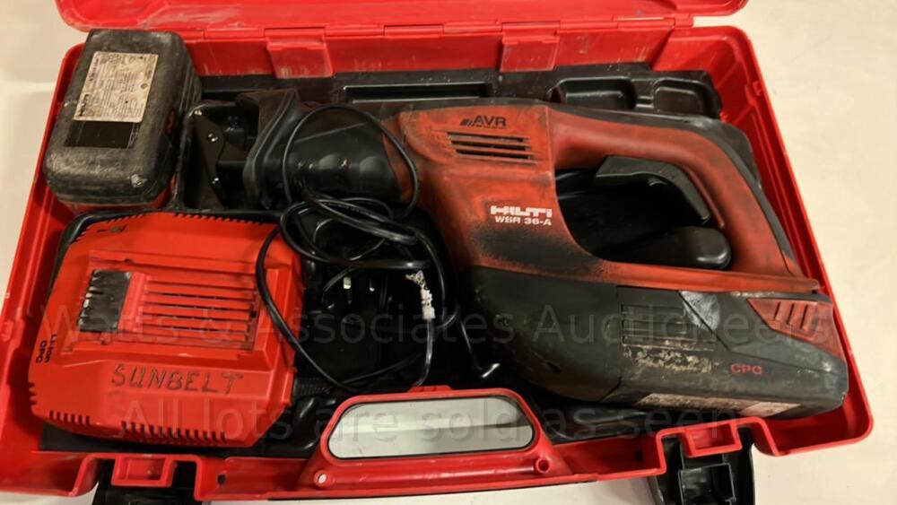 HILTI WSR36A 36v reciprocating saw c/w case Day 2 Carlton Timed Sale