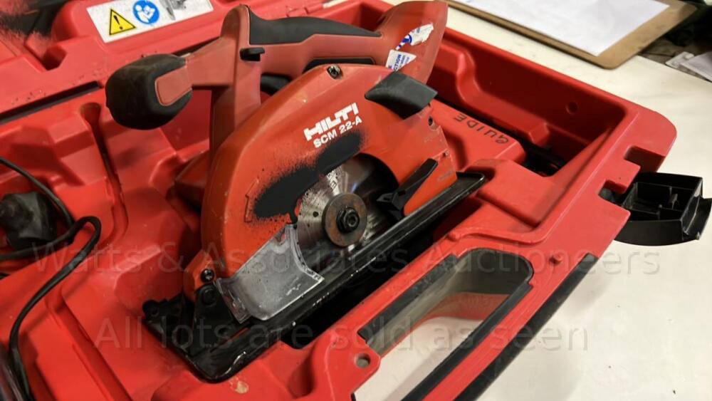 HILTI SCM22A cordless circular saw c/w case Day 2 Carlton Timed Sale (Main building including