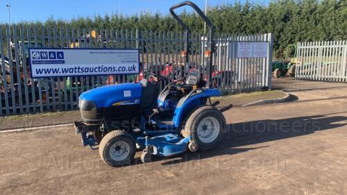 2012 NEW HOLLAND TC24D 4wd hydrostatic compact tractor c/w 4' mid mount deck, 3-point linkage & PTO (FX12 EZM)(V5 in office)