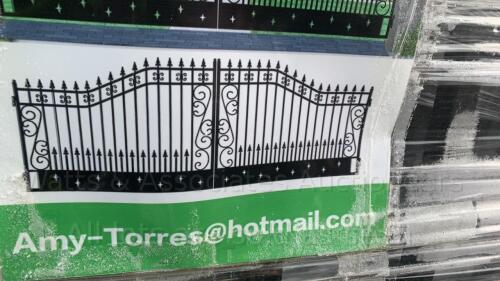 GREAT BEAR wrought iron entrance gates (suit 20ft opening)