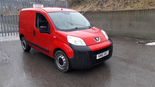 2010 PEUGEOT BIPPER diesel van (KN10 SKZ) (red) (V5 & spare key in office)